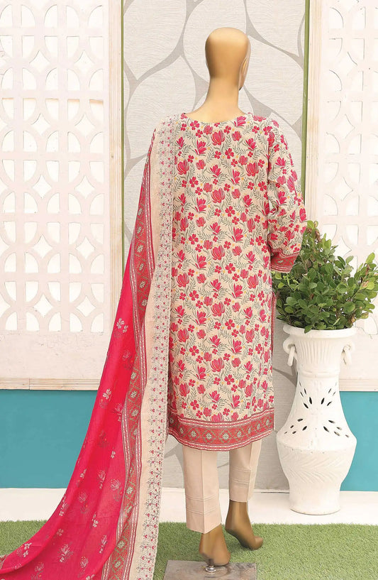 Premium Embroidered Cotton Lawn Shirt With Embroidered Cutwork Lawn Dupatta Vol 02 - PEC 140