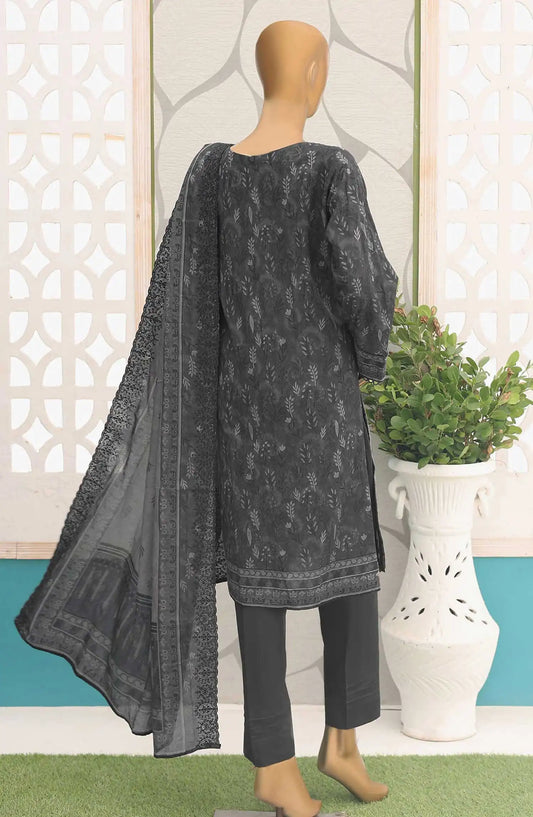 Premium Embroidered Cotton Lawn Shirt With Embroidered Cutwork Lawn Dupatta Vol 02 - PEC 147