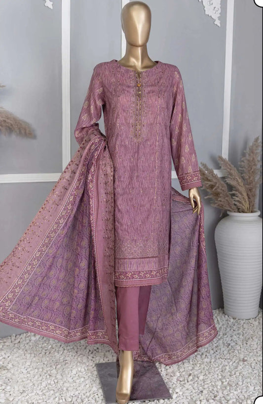 Premium Embroidered Cotton Lawn Shirt With Embroidered Cutwork Lawn Dupatta Vol 02 - PEC 751
