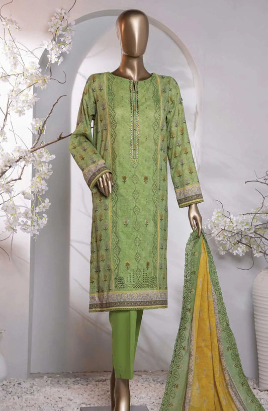 Premium Embroidered Cotton Lawn Shirt With Embroidered Cutwork Lawn Dupatta Vol 02 - PEC 753