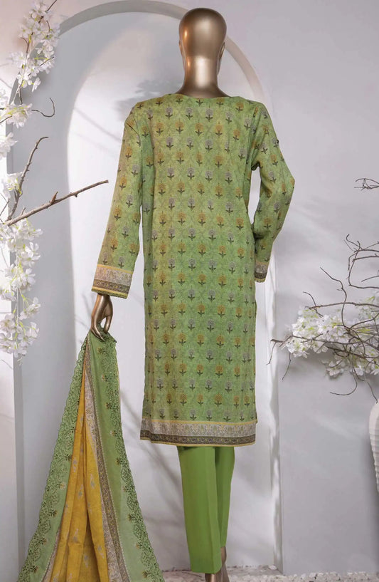 Premium Embroidered Cotton Lawn Shirt With Embroidered Cutwork Lawn Dupatta Vol 02 - PEC 753