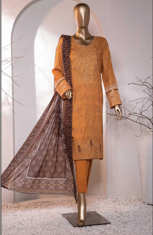 Premium Embroidered Cotton Lawn Shirt With Embroidered Cutwork Lawn Dupatta Vol 02 - PEC 771