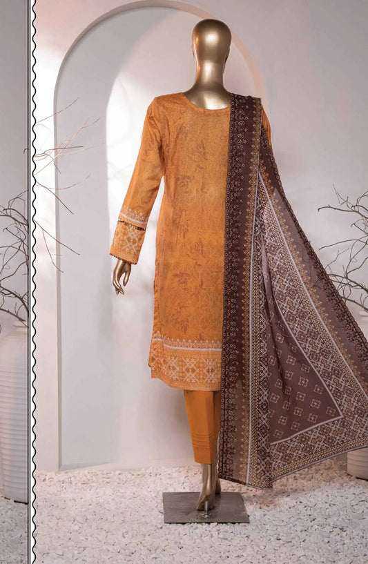 Premium Embroidered Cotton Lawn Shirt With Embroidered Cutwork Lawn Dupatta Vol 02 - PEC 771