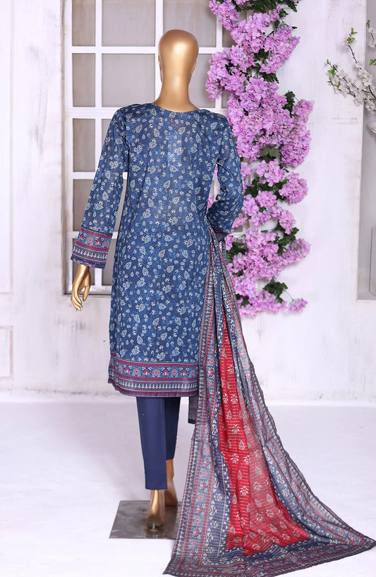 HZ Aashkaar RTW Printed Embroidered Lawn Collection Vol 01 - PEL-403 B BLUE