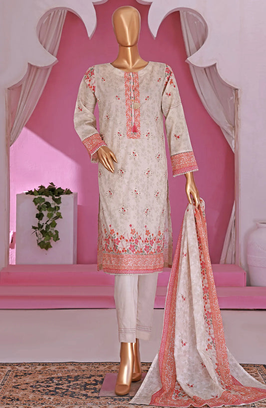 HZ RTW AASHKAAR Embroidered Lawn Collection Vol 03 - PEL 420 Cream