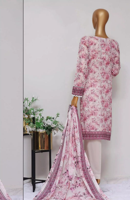 HZ Dhagakari RTW Printed Embroidered 3Pc Collection - PEL-704-BEIGE MULTI