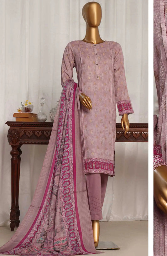HZ Damask Jacquard Digital Printed RTW Collection - PJL 704 DOVE