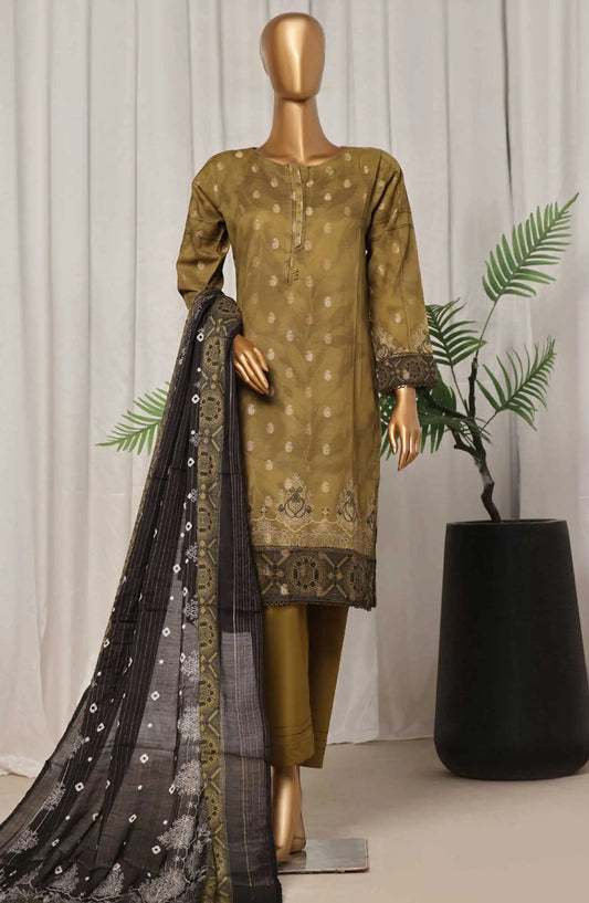 HZ Damask Jacquard Digital Printed RTW Collection - PJL 706 OLIVE