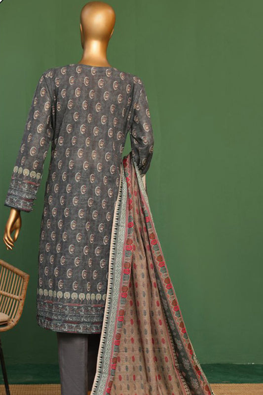 HZ Textile Khaddar Zarri Printed 3 piece Unstitched Collection - PK 27