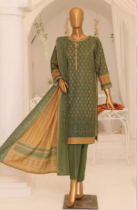 HZ Premium Embroidered Khaddar Collection 2024 - PKE 04