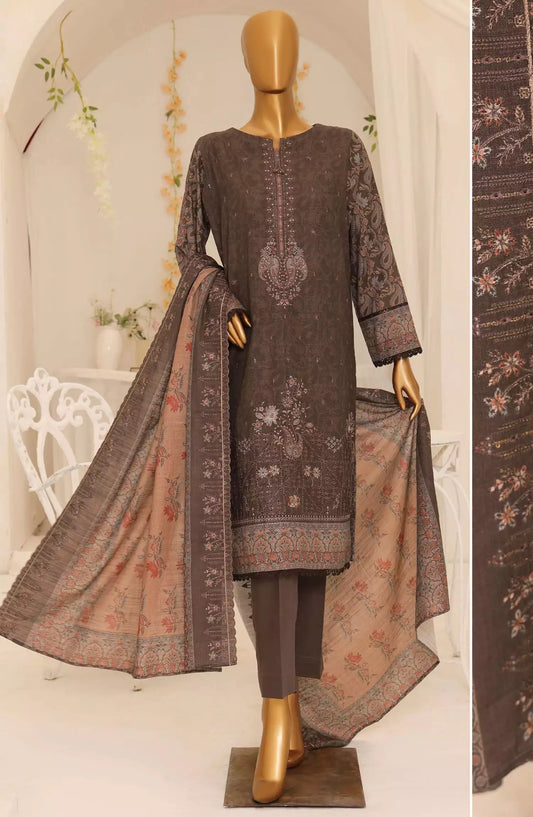HZ Premium Embroidered Khaddar Collection 2024 - PKE 08