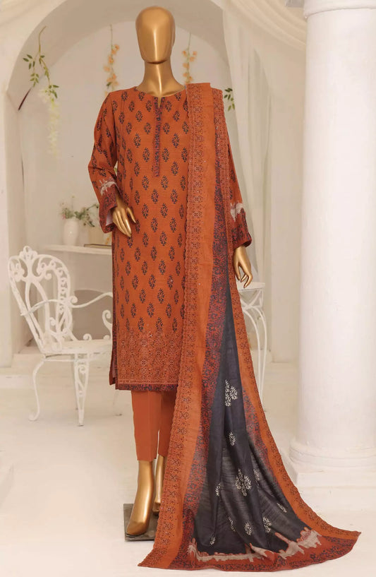 HZ Premium Embroidered Khaddar Collection 2024 - PKE 10