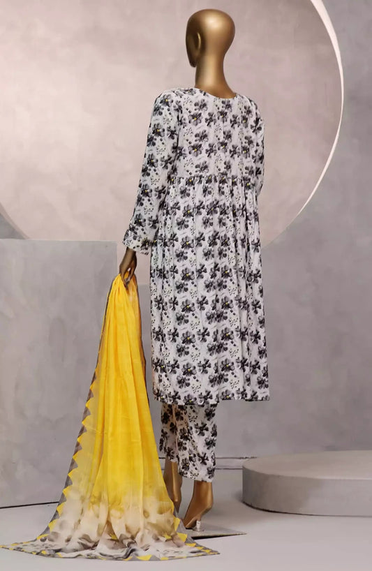 HZ Florence Winter RTW Printed Linen 3 Pc Collection -PLC-908 CLOUDY GREY