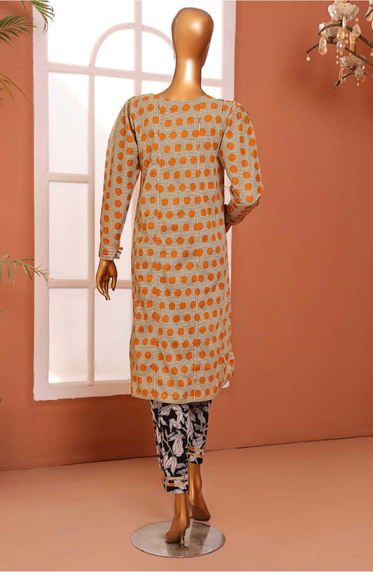 Afsaane by HZ Textile Printed Lawn Stitched 2 Piece - PMS-101 FLEUR DOTS - HZ25AFL - Beige - Summer Collection