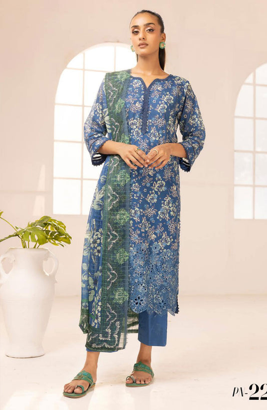 Printkari Embroidered and Unstitched Printed Collection By NUR Vol 03 - PN 22