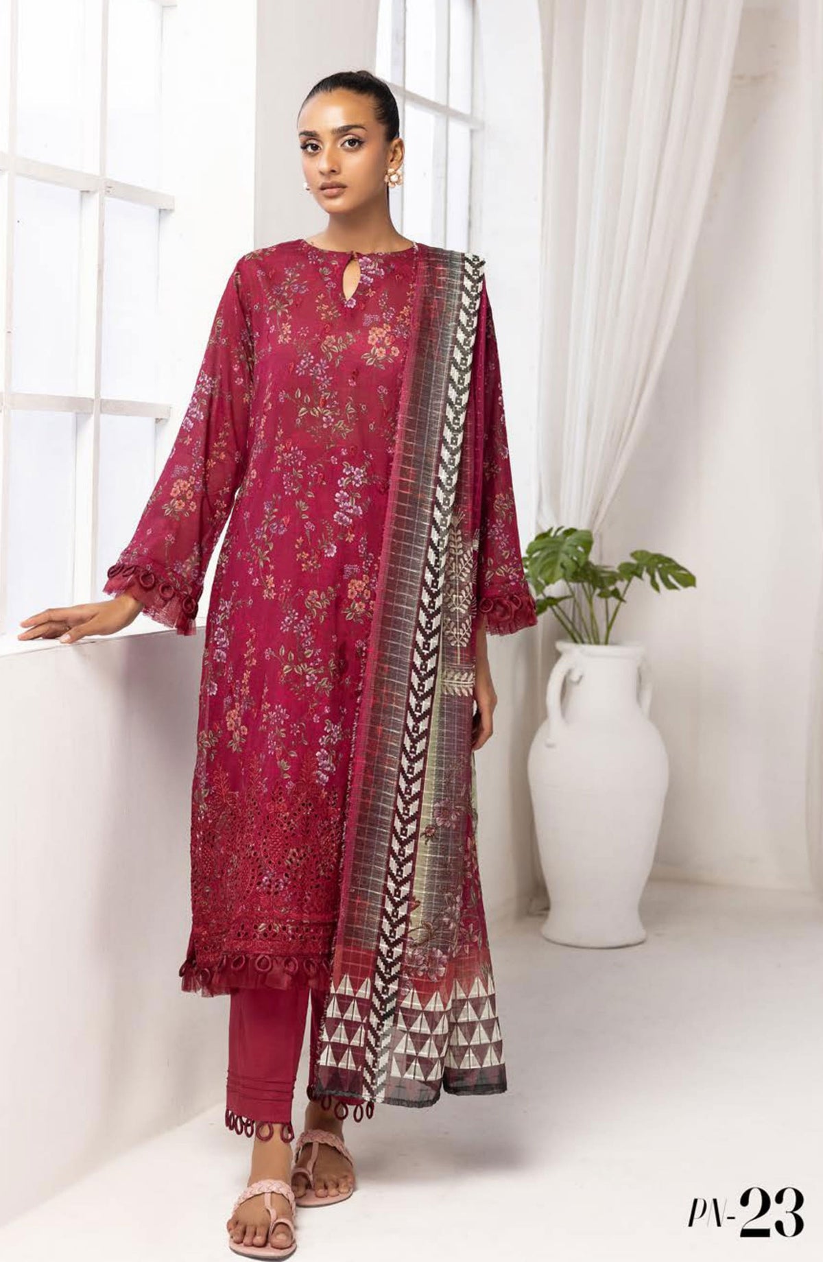 Printkari Embroidered and Unstitched Printed Collection By NUR Vol 03 - PN 23