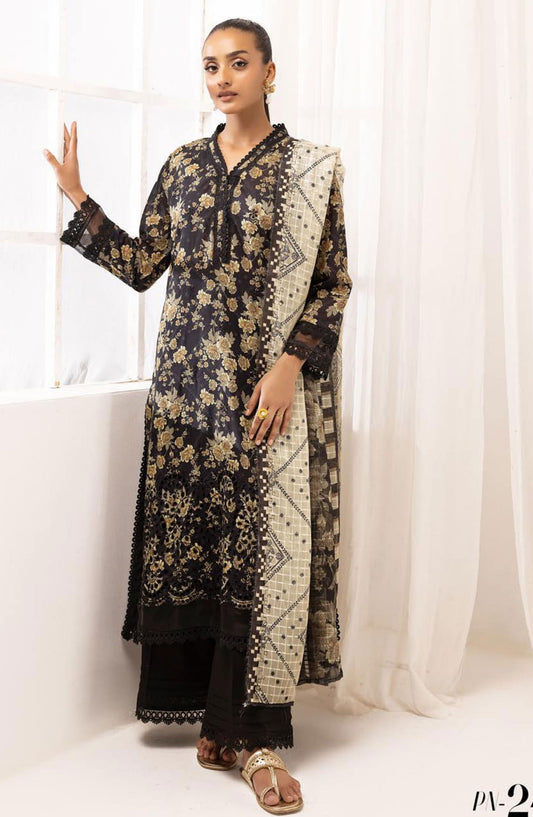 Printkari Embroidered and Unstitched Printed Collection By NUR Vol 03 - PN 24