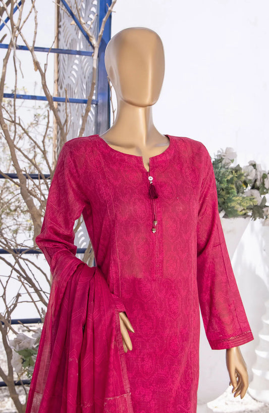 HZ RTW Summer Bloom Printed 3 Pc Collection - PNL-410 SHOCKING PINK