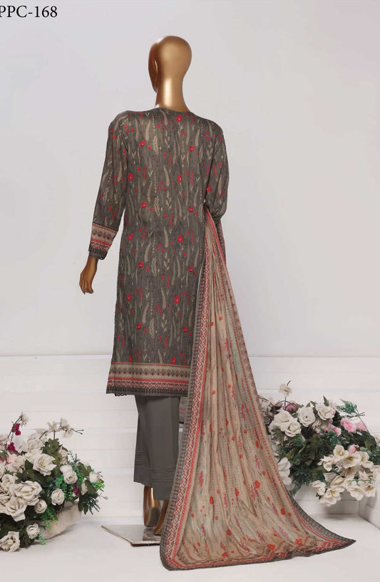 Platinum Digital by HZ Textile Printed Lawn Unstitched 3 Piece - PPC 168 - HZ25PD - Grey - Summer Collection