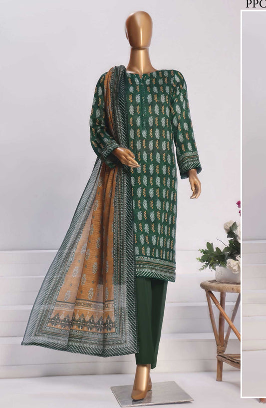 Platinum Digital by HZ Textile Printed Lawn Unstitched 3 Piece - PPC 173 - HZ25PD - Green - Summer Collection