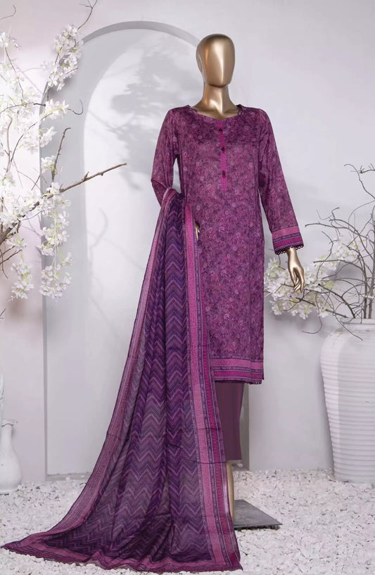 HZ Platinum Digital Printed Cotton Lawn Collection 2024 - PPC-198