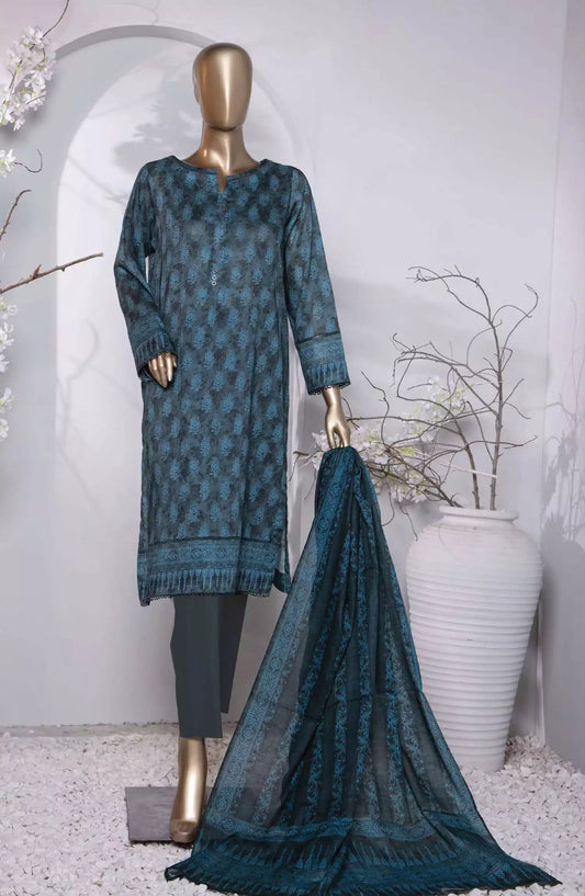 HZ Platinum Digital Printed Cotton Lawn Collection 2024 - PPC-203