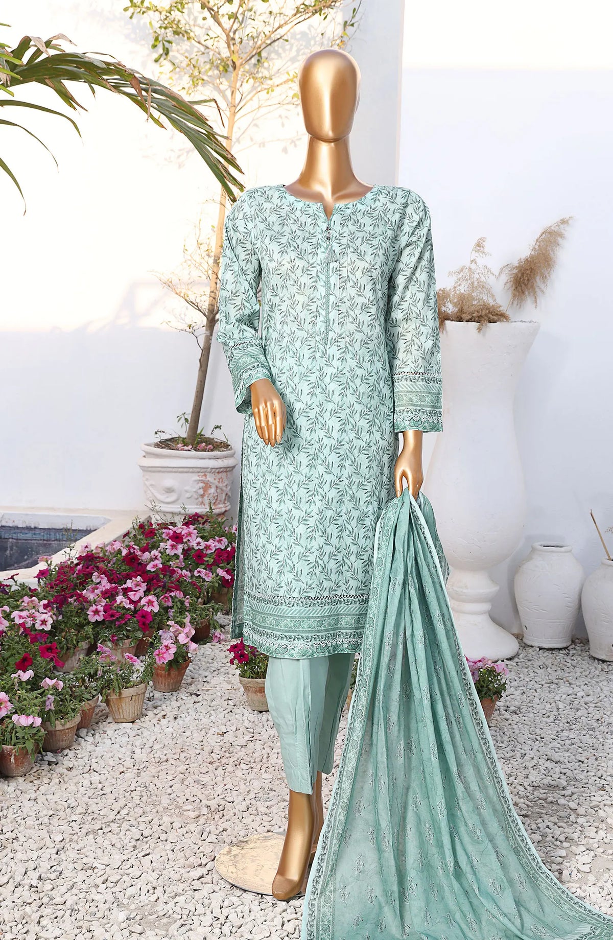 HZ Platinum Digital Printed Lawn Collection 2024 - PPC 25