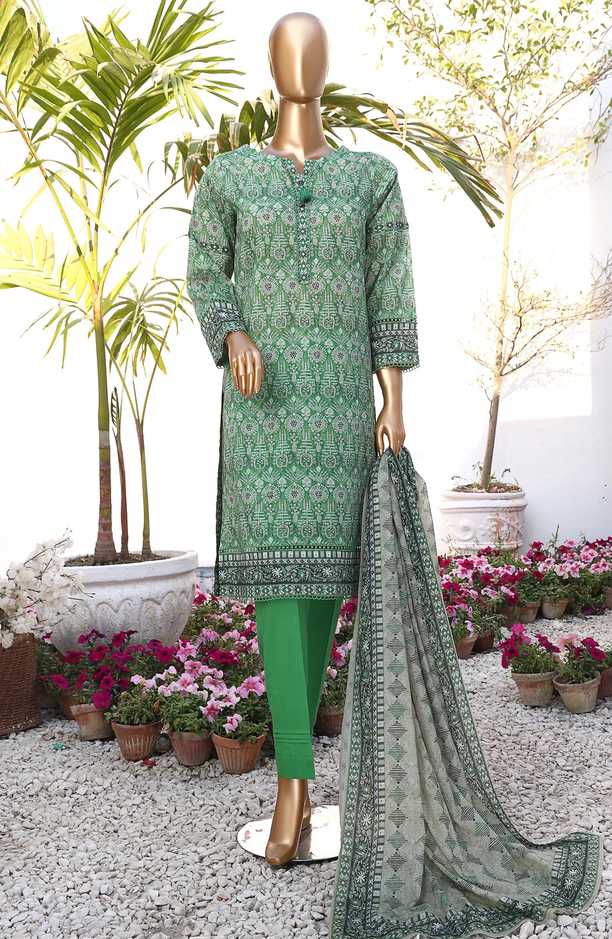 HZ Platinum Digital Printed Lawn Collection 2024 - PPC 27