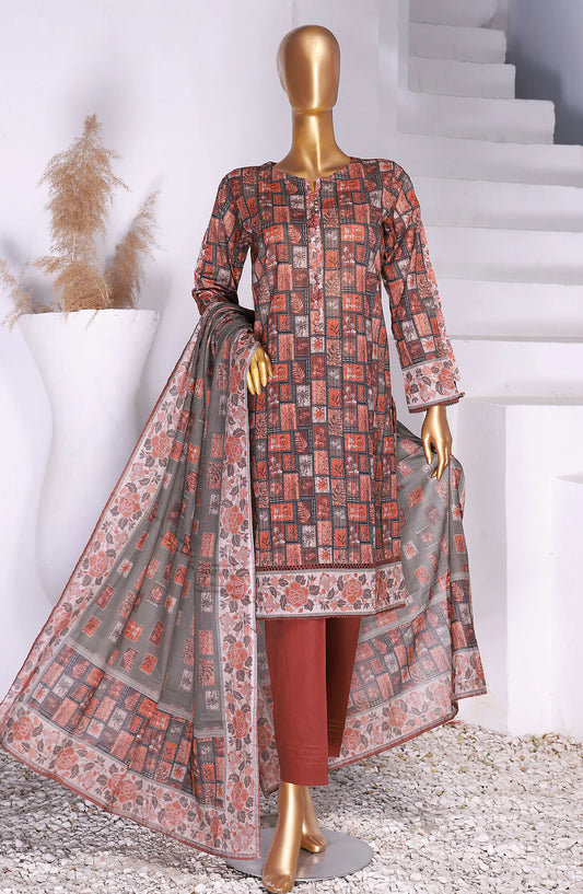 HZ Platinum Digital Printed Lawn Collection 2024 - PPC 28