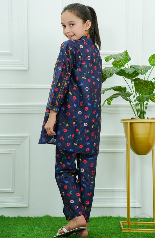 Print Play by Amna Khadija Casual Lawn Stitched 2 Piece Suit - PPD-04 - AM25PP - Blue - Girls Summer Collection
