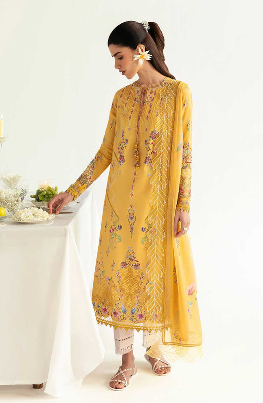 QPrints by Qalamkar Embroidered Lawn Unstitched 3 Piece - PQ 3 B Mehr - Q25QP - Summer Collection