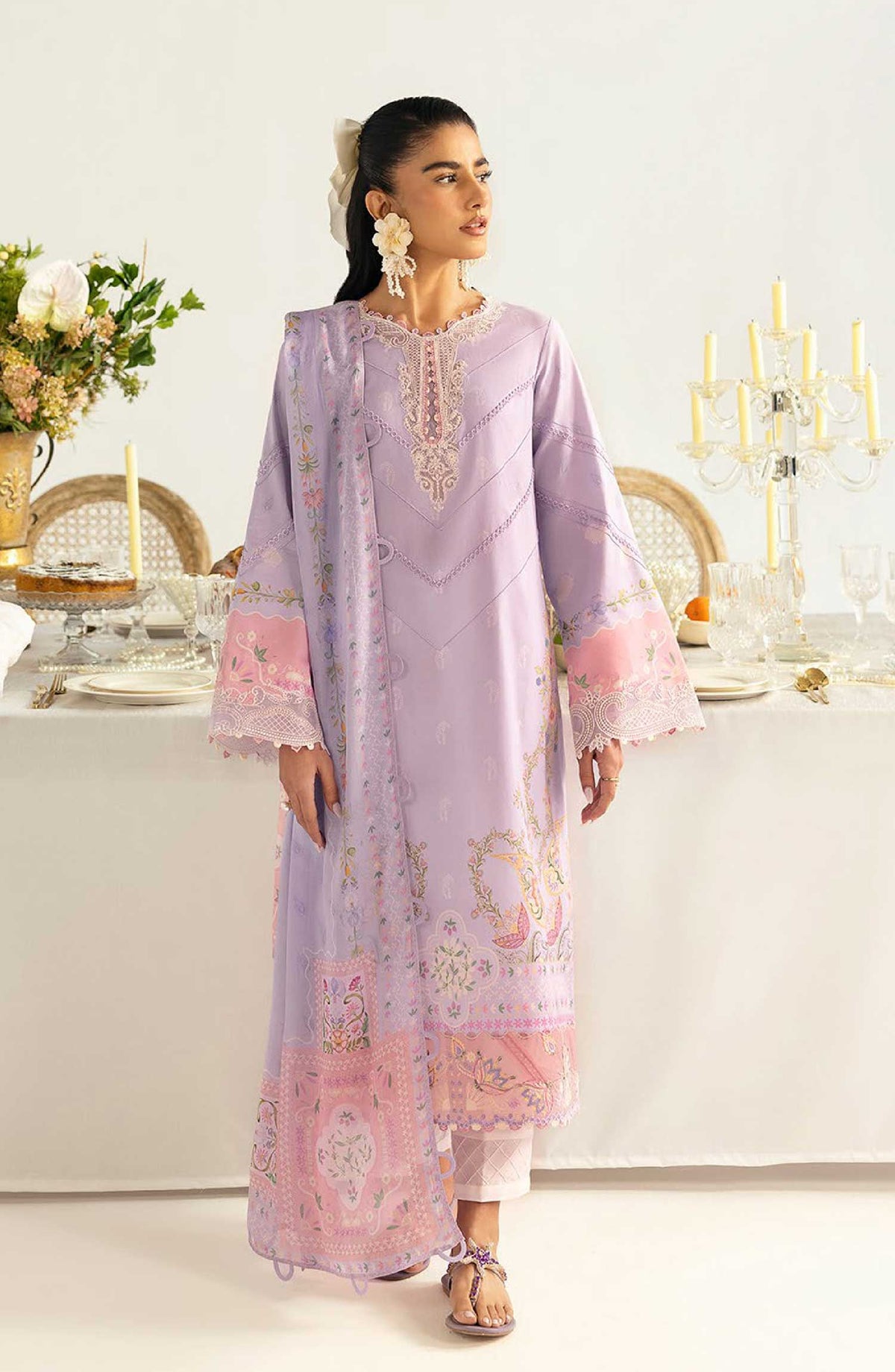 QPrints by Qalamkar Embroidered Lawn Unstitched 3 Piece - PQ 5 B Isla - Q25QP - Summer Collection