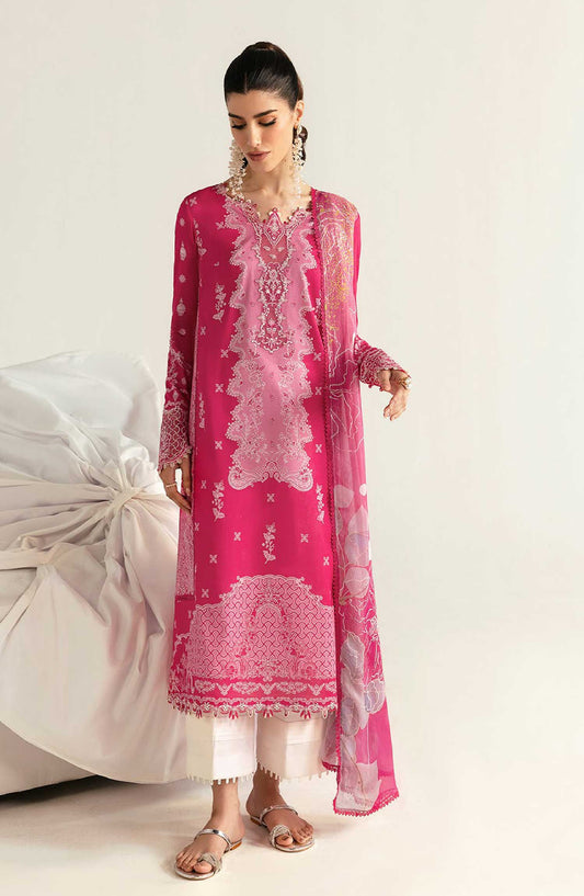 QPrints by Qalamkar Embroidered Lawn Unstitched 3 Piece - PQ 6 B Veda - Q25QP - Summer Collection