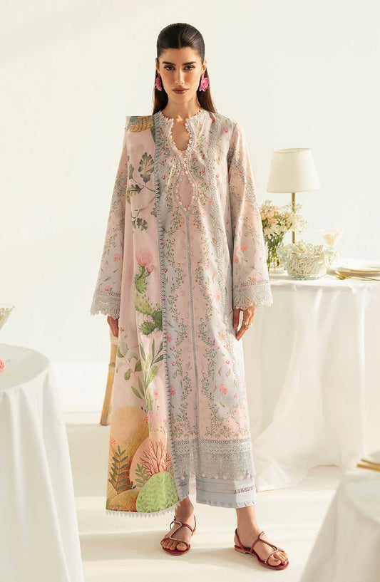 QPrints by Qalamkar Embroidered Lawn Unstitched 3 Piece - PQ 7 B Jane - Q25QP - Summer Collection