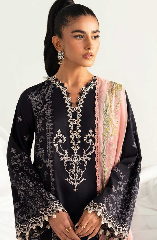 QPrints by Qalamkar Embroidered Lawn Unstitched 3 Piece - PQ 9 B Nora - Q25QP - Summer Collection