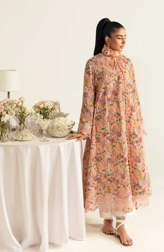 QPrints by Qalamkar Embroidered Lawn Unstitched 3 Piece - PQ 10 B Maira - Q25QP - Summer Collection
