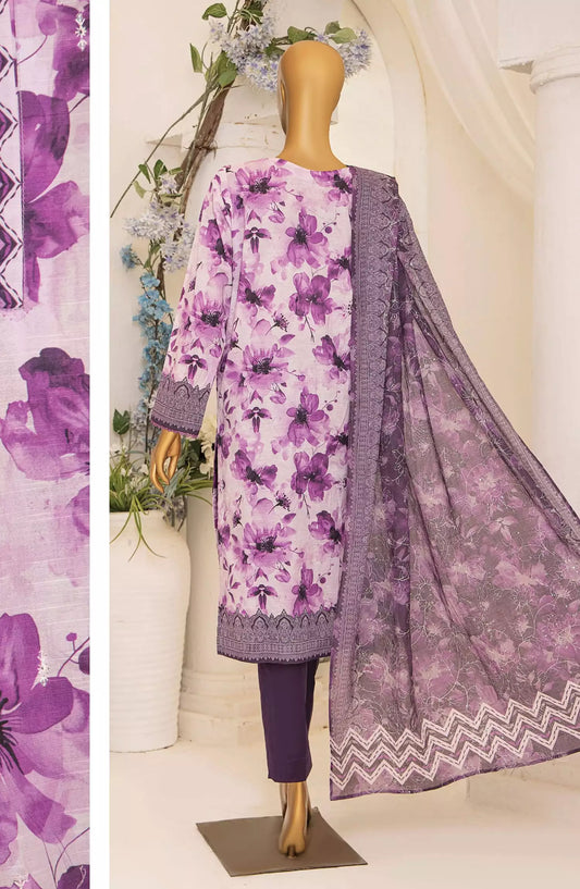 HZ Printkari Slub Cambric Embroidered Collection - PSC 206