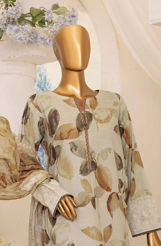HZ Printkari Slub Cambric Embroidered Collection - PSC 210