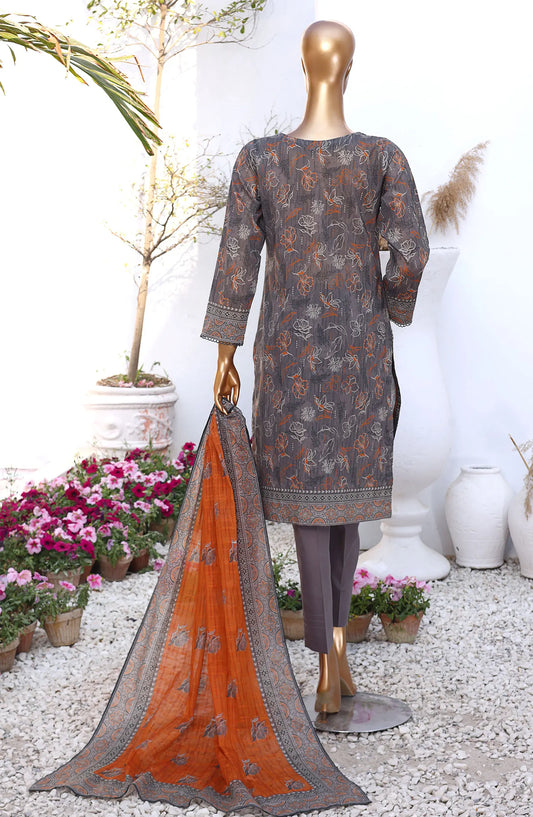 HZ RTW Summer Vibes Printed Lawn Collection Vol 02 - PSL 401 Grey