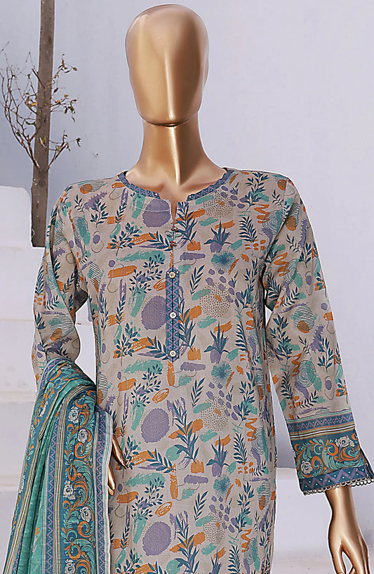 HZ RTW Summer Vibes Printed Lawn Collection Vol 02 - PSL 412 Beige