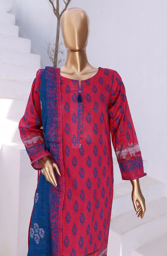 HZ RTW Summer Vibes Printed Lawn Collection Vol 02 - PSL 417 Shocking Pink