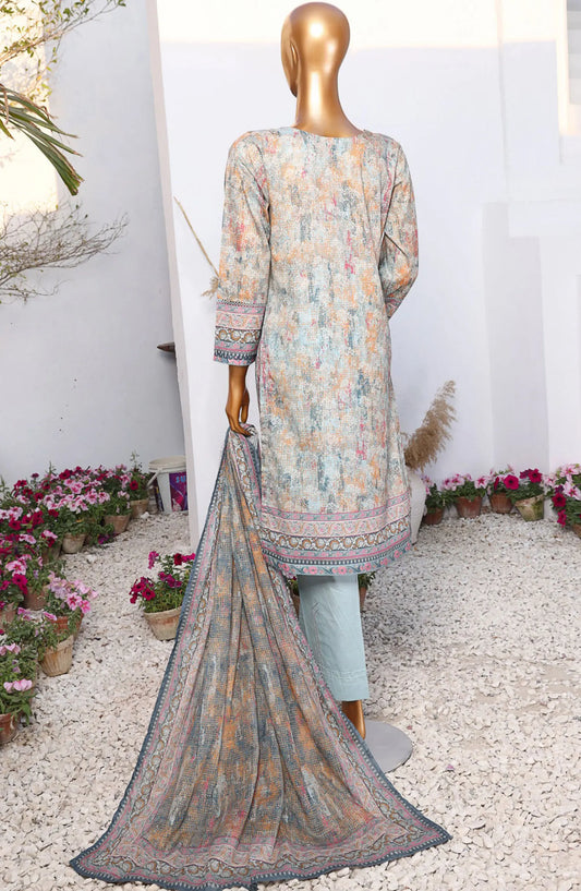 HZ RTW Summer Vibes Printed Lawn Collection Vol 01 - PSL 406 ICE BLUE