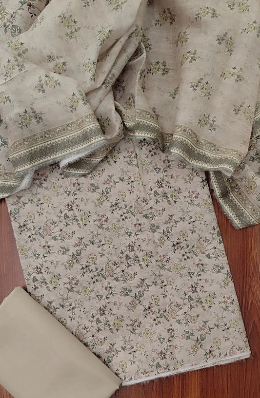 Premium Unstitched Printed Lawn 3 PCs Collection 2024 - PUPL 02