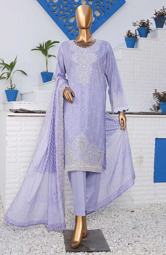 Venice by HZ Textile Embroidered Lawn Unstitched 3 Piece Suit - PVE 911 - HZ25VL - Purple - Summer Collection