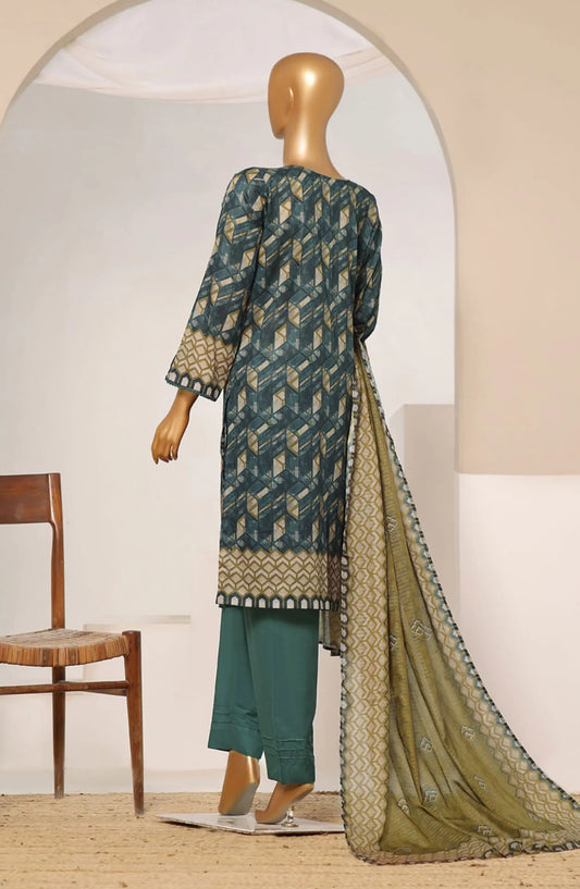 HZ RTW Rozaana Prints Zarri Printed Dupatta Collection - PZD 702 Dark Teal