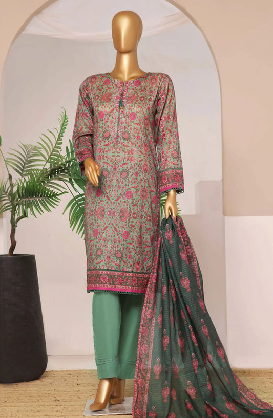 HZ RTW Rozaana Prints Zarri Printed Dupatta Collection - PZD 703 Fern Green