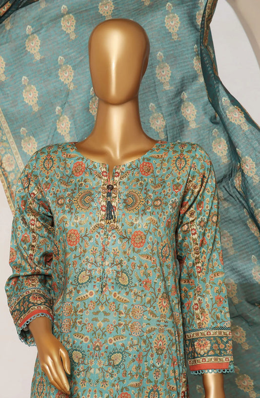 HZ RTW Rozaana Prints Zarri Printed Dupatta Collection - PZD 704 Sapphire Blue