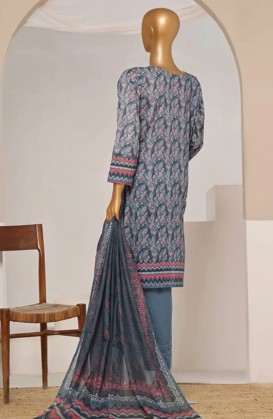 HZ RTW Rozaana Prints Zarri Printed Dupatta Collection - PZD 705 Stone Grey