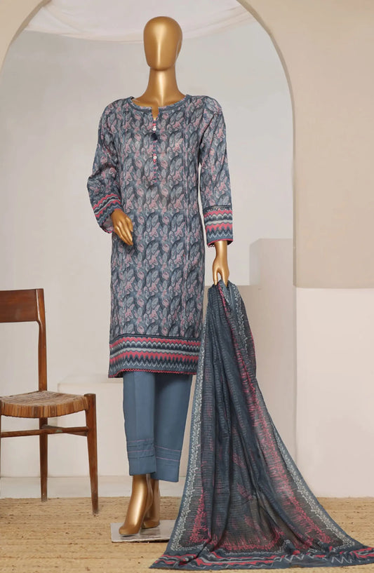 HZ RTW Rozaana Prints Zarri Printed Dupatta Collection - PZD 705 Stone Grey