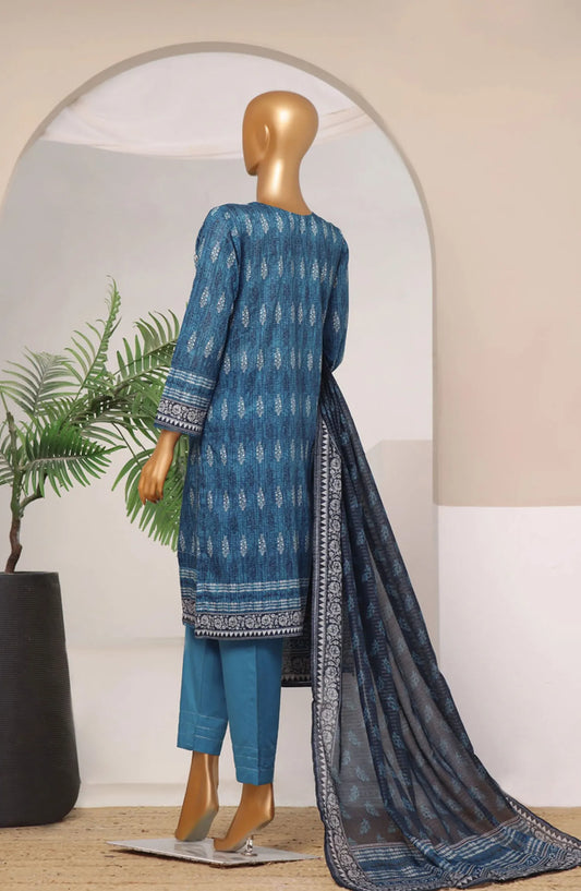 HZ RTW Rozaana Prints Zarri Printed Dupatta Collection - PZD 706 Egyptian Blue